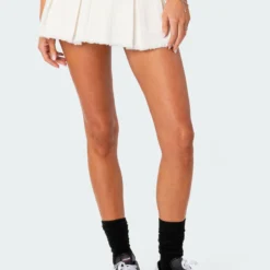 Washed Denim Pleated Micro Skort -Default Template 2 03.2124409