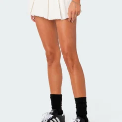 Washed Denim Pleated Micro Skort -Default Template 2 03.2124416