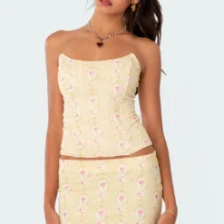 Lady Printed Mesh Corset