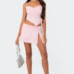 Nala Low Rise Slitted Mini Skirt