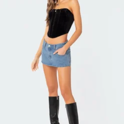 Finley Lace Up Velvet Corset -Default Template 2 10.1113751