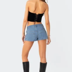 Finley Lace Up Velvet Corset -Default Template 2 10.1113881