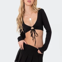Reina Cut Out Open Back Crop Top -Default Template 2 10.1900831