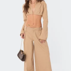 Bini Low Rise Wide Leg Pants