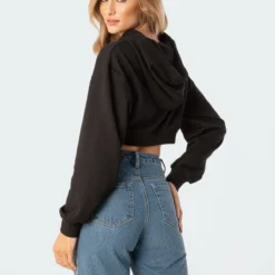 Diamond Heart Cropped Hoodie -Default Template 2 10.251230