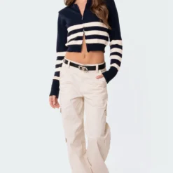 Tori Knitted Double Zip Up Cardigan -Default Template 2 11 113304