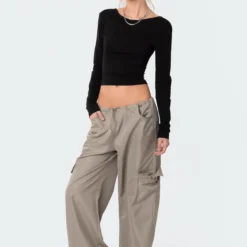Asha Low Rise Nylon Cargo Pants -Default Template 2 11 115736
