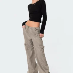 Asha Low Rise Nylon Cargo Pants -Default Template 2 11 115738
