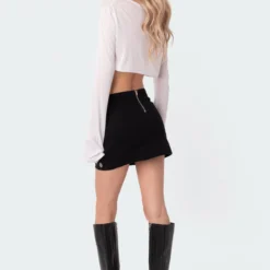 Third Eye-Lets Low Rise Denim Mini Skirt -Default Template 2 11.297870