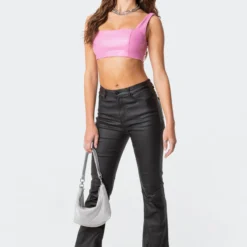 Midnight Faux Leather Crop Top -Default Template 2 12.6.217160