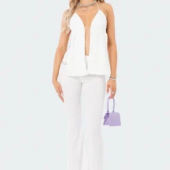 Claire Ribbed Flared Pants -Default Template 2 3.1.22000447