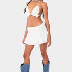 Keoni Gathered Ruffle Low Rise Mini Skirt -Default Template 2 3.2120009 c10b8102 6fd5 4008 a361 d4a47fac85ca