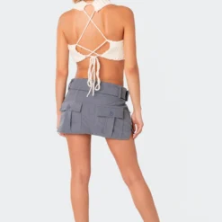 Corduroy Low Rise Cargo Mini Skirt -Default Template 2 3.2800457