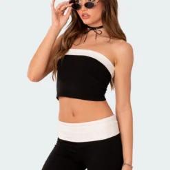 Contrast Fold Over Tube Top -Default Template 2 3.280096 2