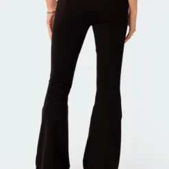 Contrast Fold Over Flared Leggings -Default Template 2 3.280137 2
