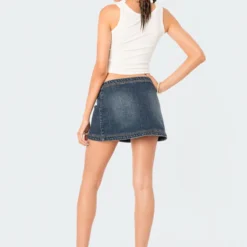 Wrap Low-Rise Denim Mini Skirt -Default Template 2 5.3.223014