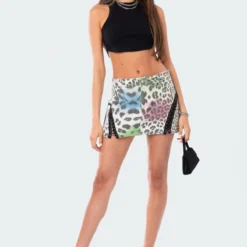 Rainbow Leopard Denim Skirt -Default Template 2 6.1900501
