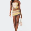 Picture Perfect Printed Mesh Mini Skirt -Default Template 2 6.50504
