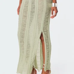 Ophelia Distressed Knit Maxi Skirt -Default Template 2 6.6 II10197