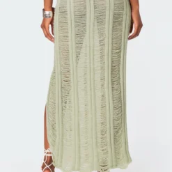 Ophelia Distressed Knit Maxi Skirt -Default Template 2 6.6 II10211