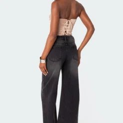 Fold Over Satin Lace Up Corset -Default Template 2 6.67810 9e1933a3 dd9c 4be2 88f4 3e5c1d5250b7