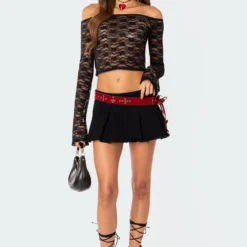 Laura Off Shoulder Sheer Lace Top -Default Template 2 6.6II8701