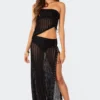 Lucea Lace Up Sheer Knit Maxi Skirt -Default Template 2 6.6II9224