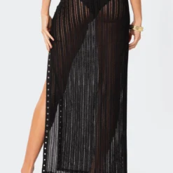 Lucea Lace Up Sheer Knit Maxi Skirt -Default Template 2 6.6II9295