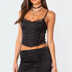 Lilith Lace Up Satin Corset