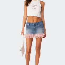 Claudia Lacey Denim Mini Skirt