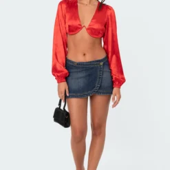 Iris Satin Open Back Bra Top -Default Template 2 8.1001051