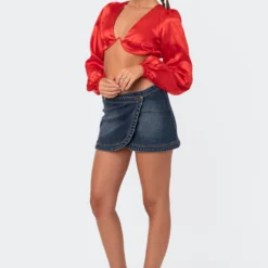 Iris Satin Open Back Bra Top -Default Template 2 8.1001341