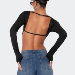 Starlight Open-Back Rhinestone Crop Top -Default Template 2 8.222951