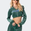 Viola Cropped Velour Zip Up Hoodie -Default Template 2 9.190534