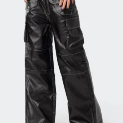 Faye Faux Leather Cargo Pants -Default Template 2 9.192232