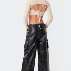Faye Faux Leather Cargo Pants -Default Template 2 9.192239