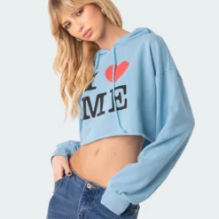 I Love Me Cropped Hoodie -Default Template 2 9.192643