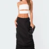 Low-Rise Slitted Nylon Maxi Skirt -Default Template 2 9.205016