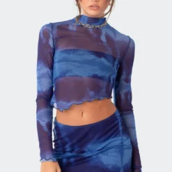 Nina Printed Mesh Top