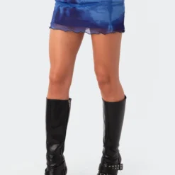 Nina Printed Mesh Mini Skirt -Default Template 2 9.207096