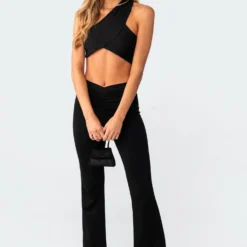 Gina Gathered V-Cut Pants