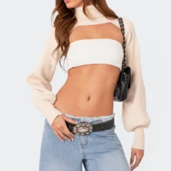 Astrid Turtle Neck Shrug Sweater