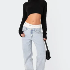 Super Soft High Neck Cropped Knit Hoodie -Default Template 2 EdiktedLookbook4164