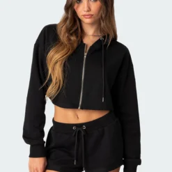 Fomo Cropped Zip Up Hoodie -Default Template 2 Edikted 09 13 202317027