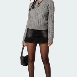 Minka Fitted Cable Knit Sweater -Default Template 2 Edikted 09 13 202320379