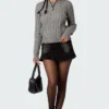 Minka Fitted Cable Knit Sweater