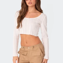 Pointelle Crop Top -Default Template 2 Edikted LookBook Jan4 20237266