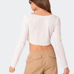 Pointelle Crop Top -Default Template 2 Edikted LookBook Jan4 20237277