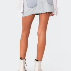 Inside Out Low Rise Denim Mini Skirt -Default Template 2 Edikted LookBook Jan4 20238813