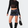 Stars Align Low Rise Denim Mini Skirt -Default Template 2 Edikted LookBook Jan4 20238828